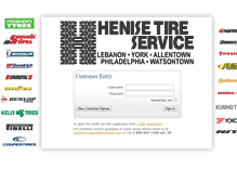 Tablet Screenshot of henise.tireweb.com